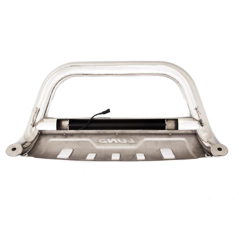 Lund 16-17 Nissan Titan XD Bull Bar w/Light & Wiring - Polished