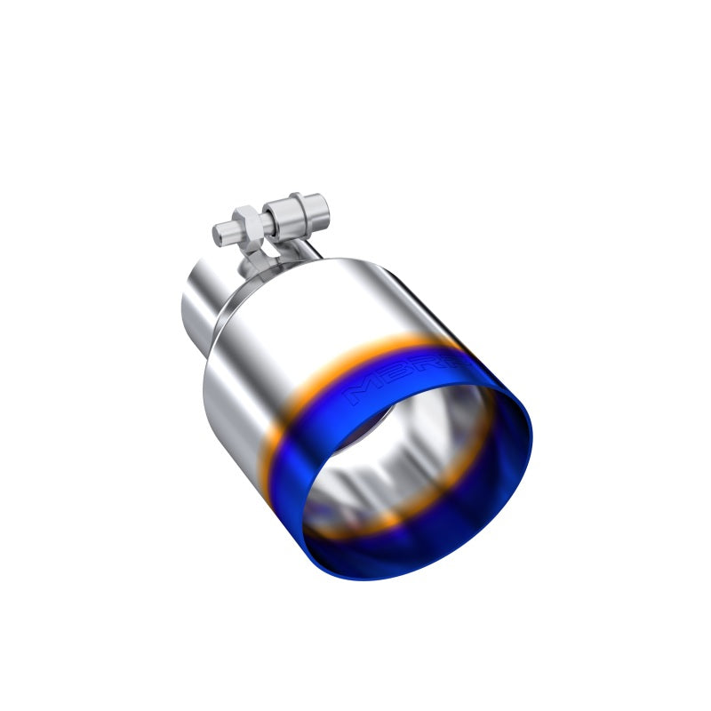 MBRP Punta de extremo quemado 2.5 ID 4 ID Out 6.5 longitud Corte en ángulo de pared simple Acero inoxidable 304