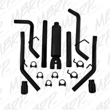 MBRP 09-14 Dodge Ram 1500 5.7L Cat-Back Dual Split Trasero (a través del parachoques) AL - Negro