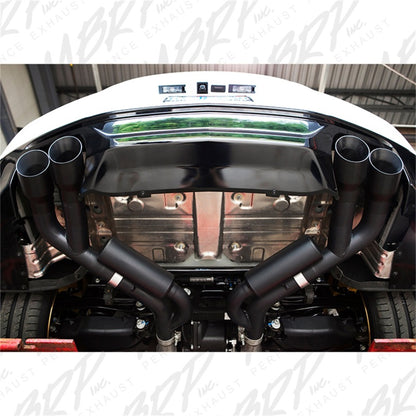 MBRP 18-20 Ford Mustang GT 2.5in Revestimiento negro Escape trasero de doble eje no activo - Puntas de pared doble de 4in