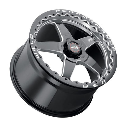 Weld S904 18x12 Ventura Beadlock 5x120 ET52 BS8.55 Gloss BLK MIL DIA 78.1