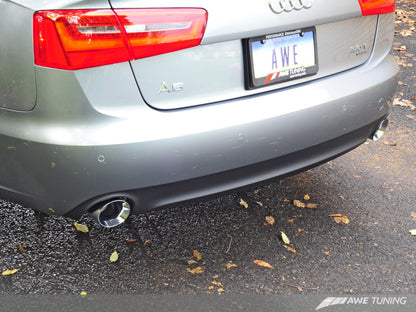 Escape AWE Tuning Audi C7 A6 3.0T Touring Edition - saída dupla Chrome Silver Tips