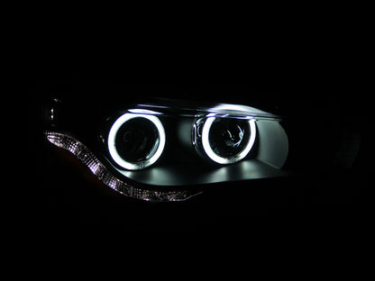 ANZO 2008-2015 Mitsubishi Lancer Projector Faróis c/ Halo Black (CCFL)