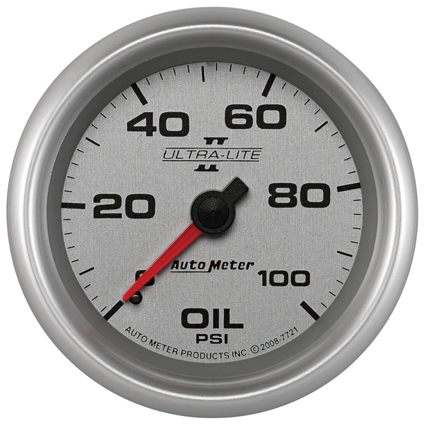 AutoMeter - 2-5/8" OIL PRESSURE, 0-100 PSI, MECHANICAL, ULTRA-LITE II (7721)
