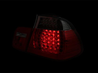 ANZO 2002-2005 4DR BMW Série 3 E46 LED lanternas traseiras vermelho/fumaça