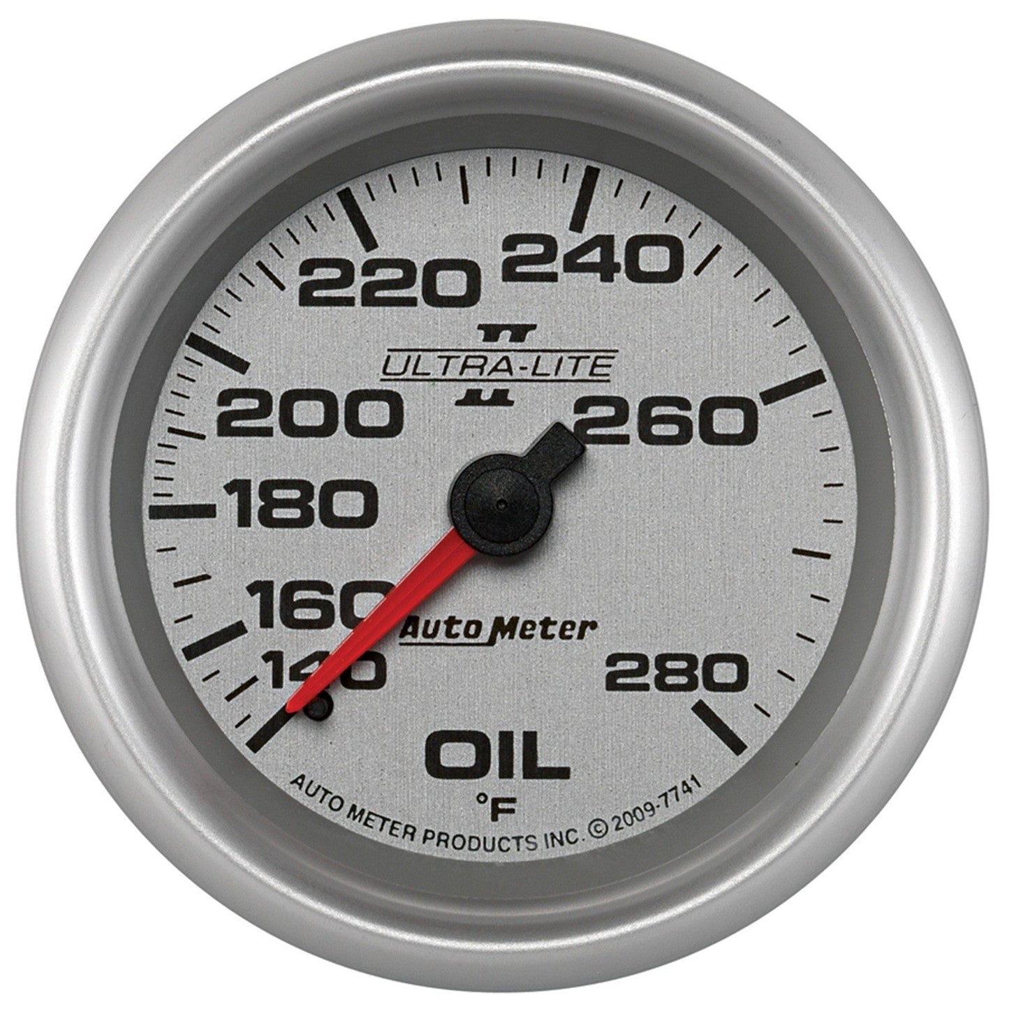 AutoMeter - 2-5/8" OIL TEMPERATURE, 140-280 °F, 6 FT., MECHANICAL, ULTRA-LITE II (7741)