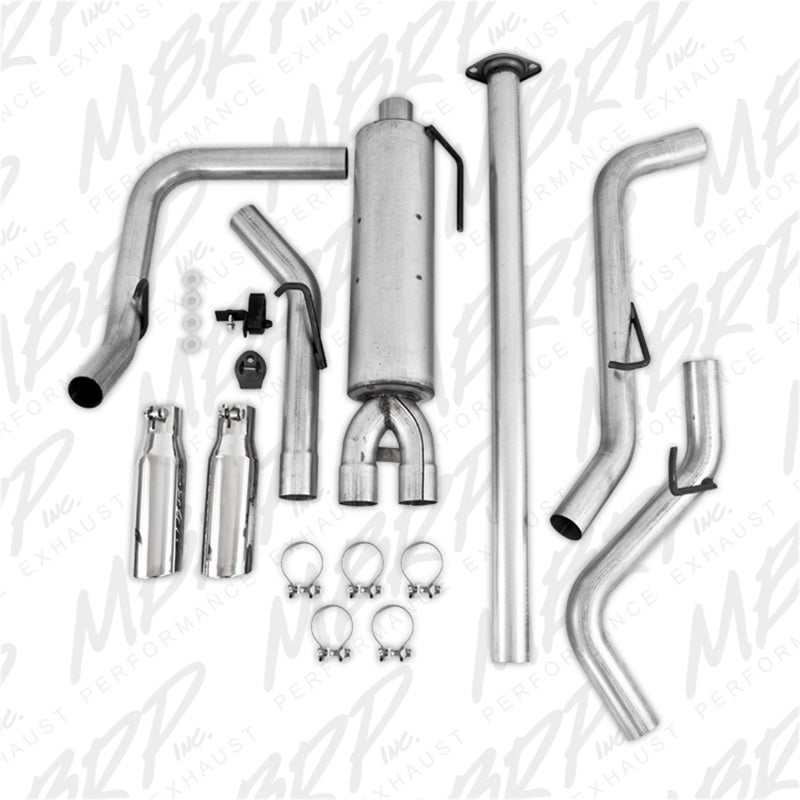 MBRP 05-13 Toyota Tacoma 4.0L EC/CC AL Escape lateral doble dividido Cat Back