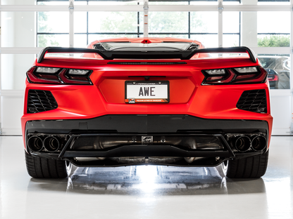 AWE Tuning 2020 Chevrolet Corvette (C8) Touring Edition Escape - Quad Diamond Black Tips