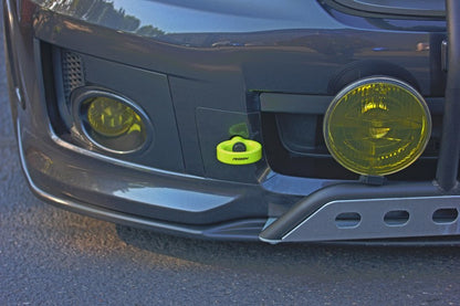 Perrin 08-14 Subaru WRX/STI Kit de gancho de remolque (delantero) - amarillo neón