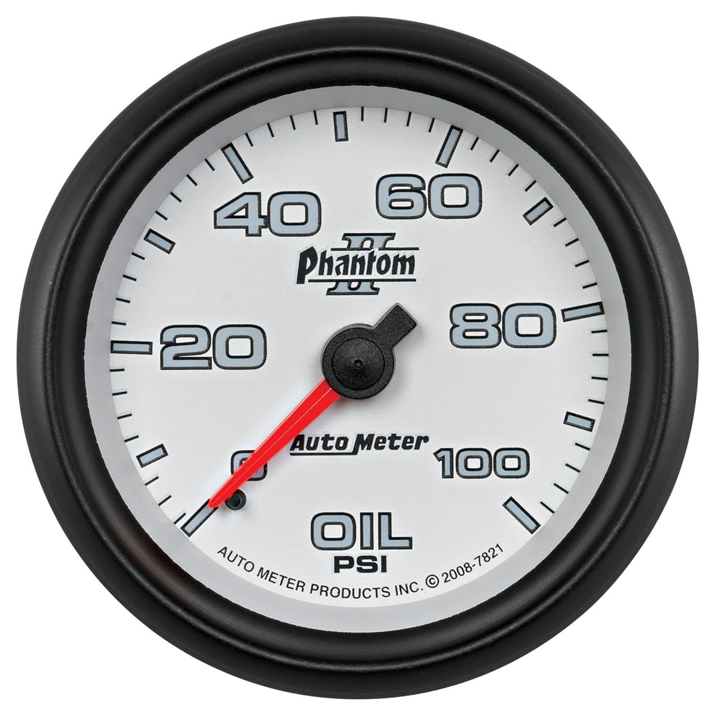 AutoMeter - 2-5/8" OIL PRESSURE, 0-100 PSI, MECHANICAL, PHANTOM II (7821)