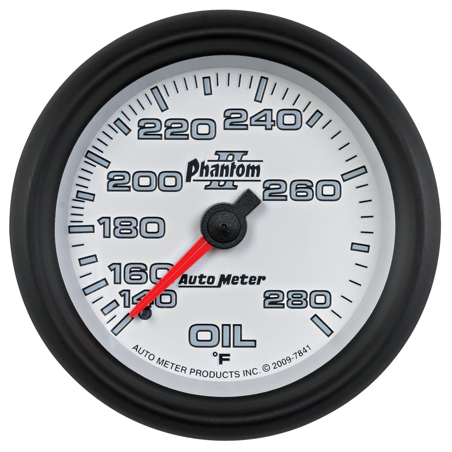 AutoMeter - 2-5/8" OIL TEMPERATURE, 140-280 °F, 6 FT., MECHANICAL, PHANTOM II (7841)