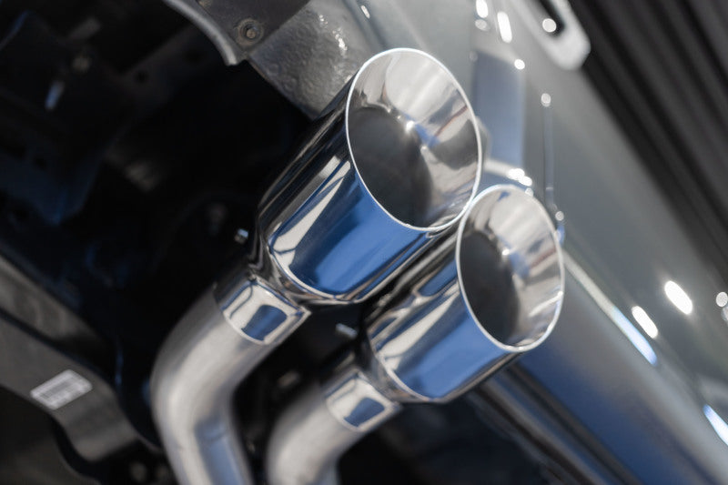MBRP 2021+ Ford F150 Pré-eixo duplo aluminizado (perfil de rua) 2,5 pol. OD Tips 3 in Cat Back escape