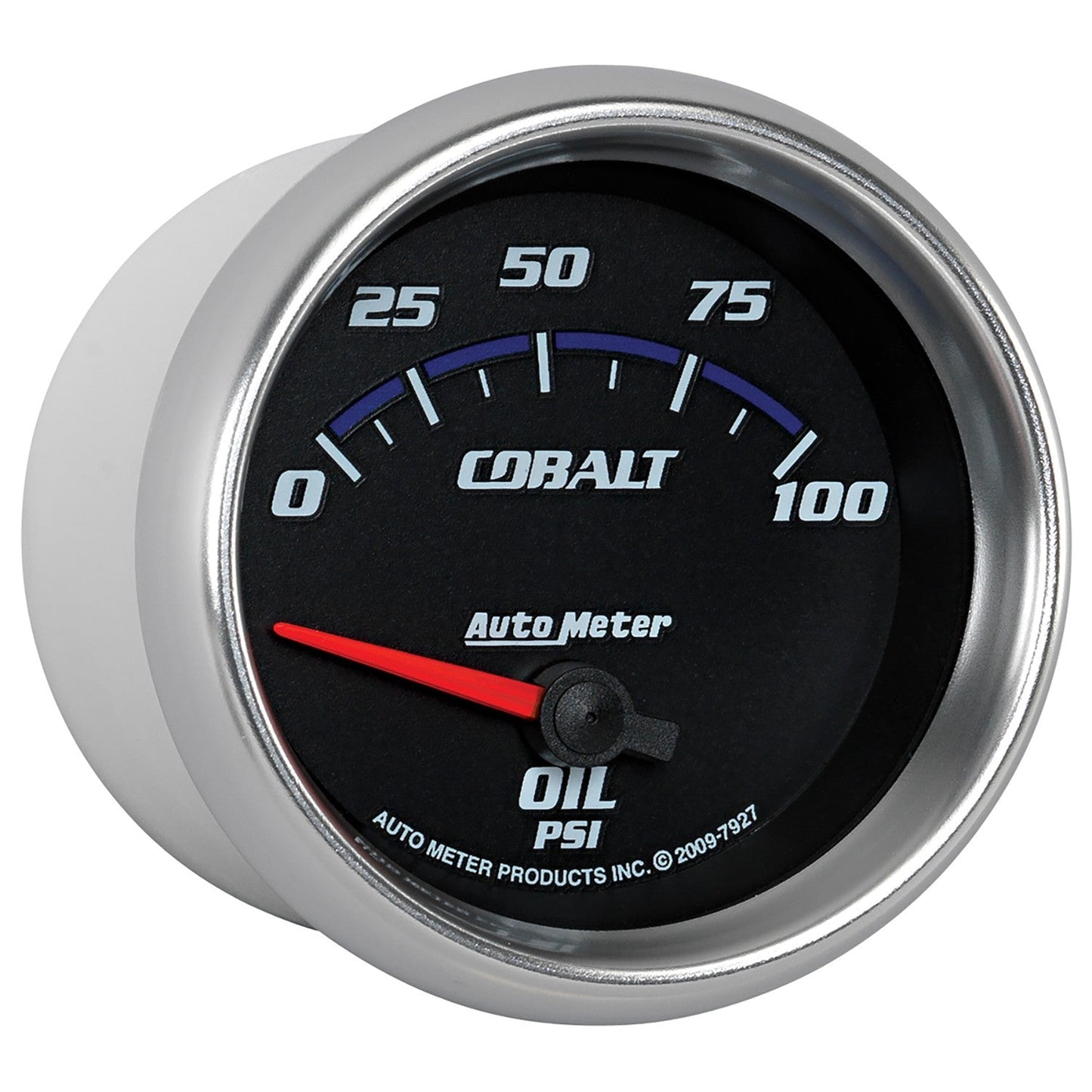 AutoMeter - 2-5/8" OIL PRESSURE, 0-100 PSI, AIR-CORE, COBALT (7927)