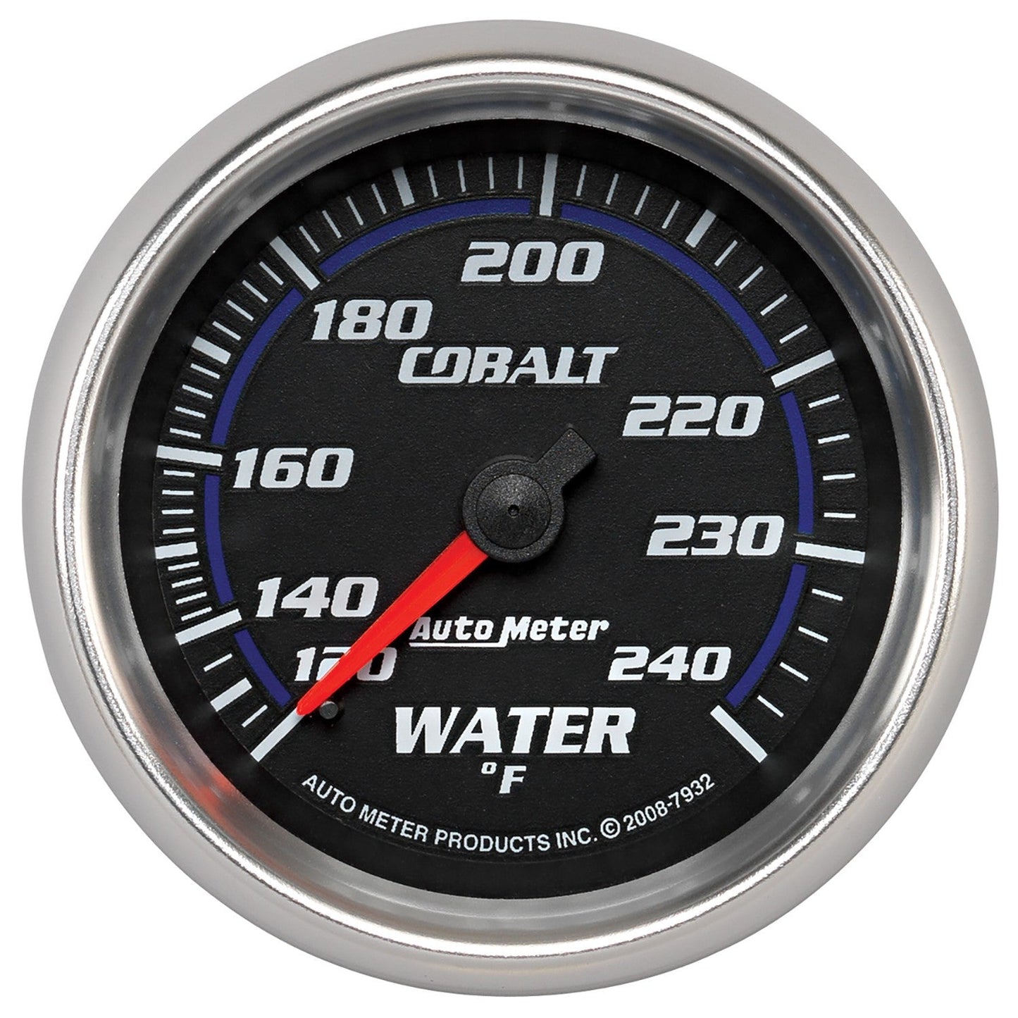 AutoMeter - 2-5/8" WATER TEMPERATURE, 120-240 °F, 6 FT., MECHANICAL, COBALT (7932)