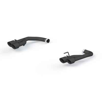 MBRP 18-20 Ford Mustang GT 2.5in Revestimiento negro Escape trasero de doble eje no activo - Puntas de pared doble de 4in