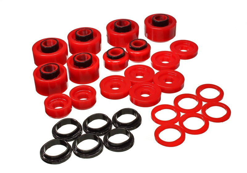 Suspensão Energy 99-07 Ford F-250/F-350 SD 2/4WD Conjunto de montagem da carroceria da cabine dupla - vermelho