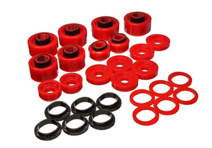 Suspensão Energy 99-07 Ford F-250/F-350 SD 2/4WD Conjunto de montagem da carroceria da cabine dupla - vermelho