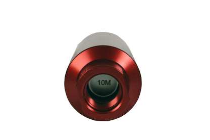 Filtro em linha aeromotivo - (AN-10) Elemento de microvidro de 10 mícrons com acabamento anodizado vermelho