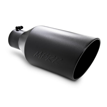 MBRP Punta universal 8 pulg. DE Extremo enrollado Entrada de 4 pulg. Longitud de 18 pulg. Negro