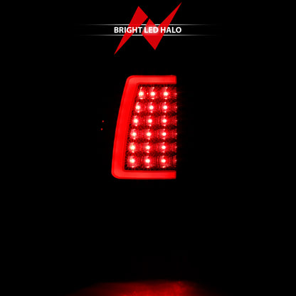 ANZO 2003-2006 Chevy Silverado 1500 Luces traseras LED estilo tablón negro con lente ahumada