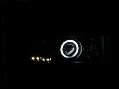 ANZO 1994-2001 Dodge Ram Projetor Faróis com Halo Preto