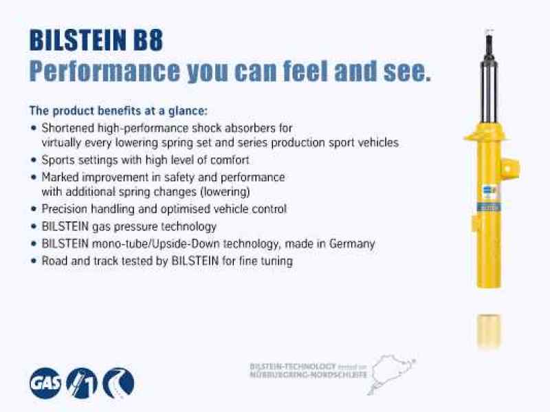 Bilstein B8 2015 Mercedes-Benz C300 Front Monotube Shock Absorber