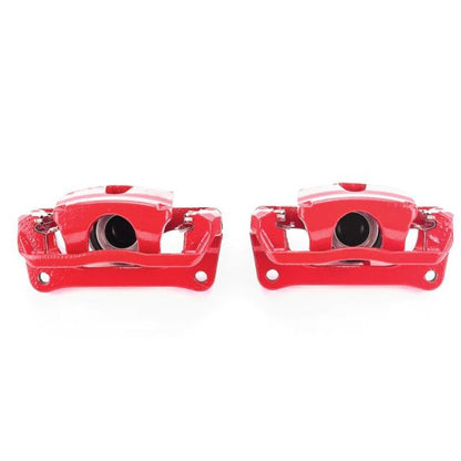 Power Stop 12-17 Ford F-150 Pinzas traseras rojas con soportes - Par