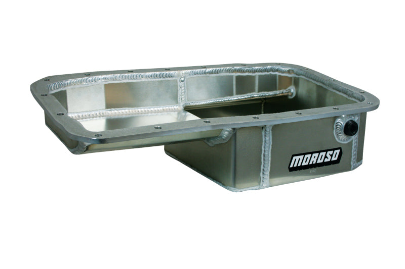 Moroso Acura/Honda 1.6L B16A3 Kicked Out Drag Race Baffled 5qt 5-5/8in Bandeja de aceite de aluminio