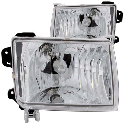 ANZO 1998-2000 Nissan Frontier Cristal Faróis cromados