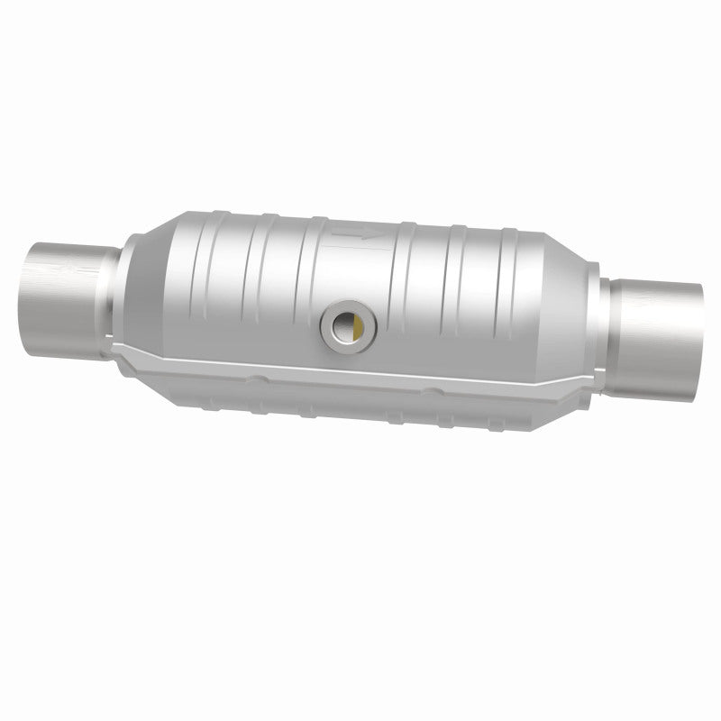 MagnaFlow Conv Univ 2,5 pol. Entrada/Saída Centro/Centro Redondo 11 pol Corpo L x 5,125 pol L x 15 pol G total