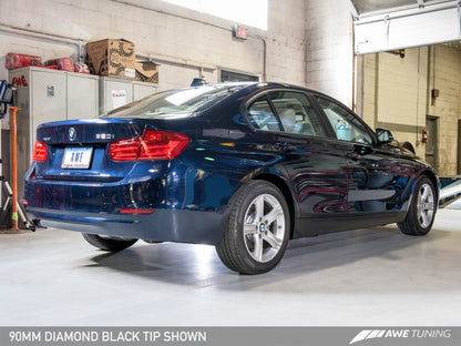 AWE Tuning BMW F30 320i Touring Escape c/Performance Mid Pipe - Diamond Black Tip (90mm)