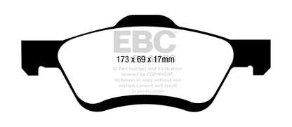 EBC 10-12 Ford Escape 2.5 Hybrid Ultimax2 Front Brake Pads