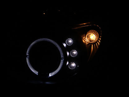 ANZO 2002-2003 Subaru Impreza Projetor Faróis com Halo Preto