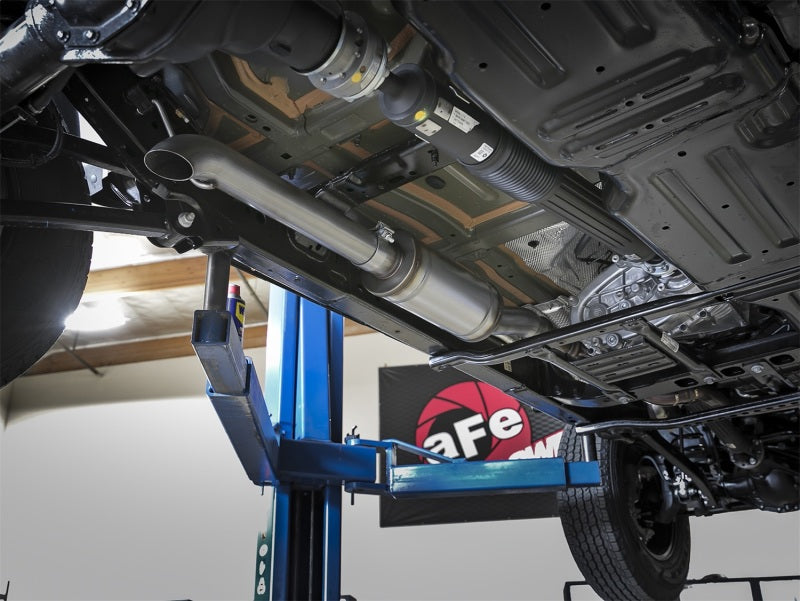 aFe Rock Duster 3in 409 SS Cat-Back Turn-Down Escape 2018+ Jeep Wrangler (JL) V6 3.6L