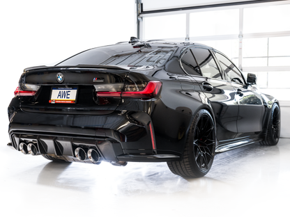 Escape AWE SwitchPath Catback para BMW G8X M3/M4 - Ponteiras cromadas prateadas
