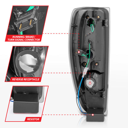 Anzo 04-10 Chevy Colorado Lanternas traseiras de LED G2 - Preto