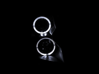 ANZO 2003-2007 Cadillac CTS Projector Headlights w/ Halo Black