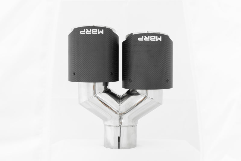 MBRP Universal Fibra de Carbono Ponta Dupla 4 pol OD/2,5 pol Entrada