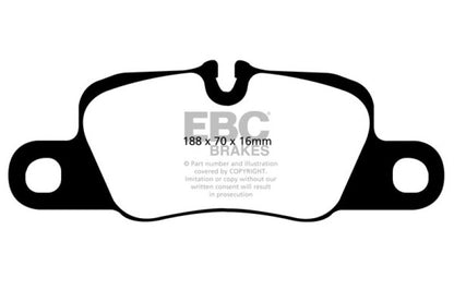 EBC 12-13 Porsche Panamera (Cast Iron only) 3.0 SC Hybrid Bluestuff Rear Brake Pads
