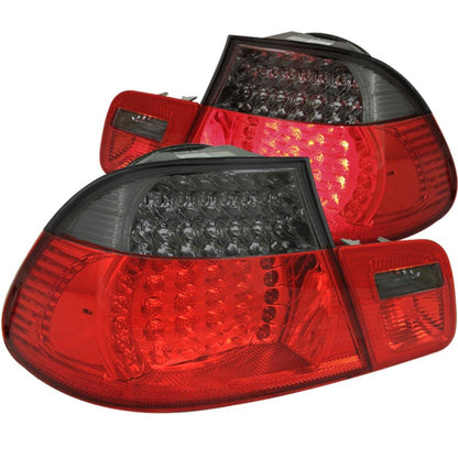 ANZO 1999-2001 BMW Série 3 E46 LED lanternas traseiras vermelho/fumaça 2 peças