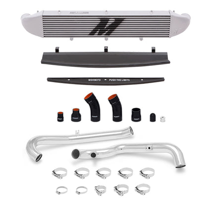 Mishimoto 2014-2016 Ford Fiesta ST 1.6L Kit de intercooler de montaje frontal (plateado) con tubos (plateado)