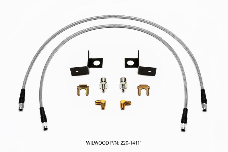 Wilwood Flexline Kit 30 polegadas -3 3/8-24 IF 1/8 NPT 90 graus