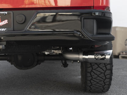 afe Apollo GT Series 19-20 GM 1500 2.7L (t) 409 SS CB Sistema de escape com ponta polida