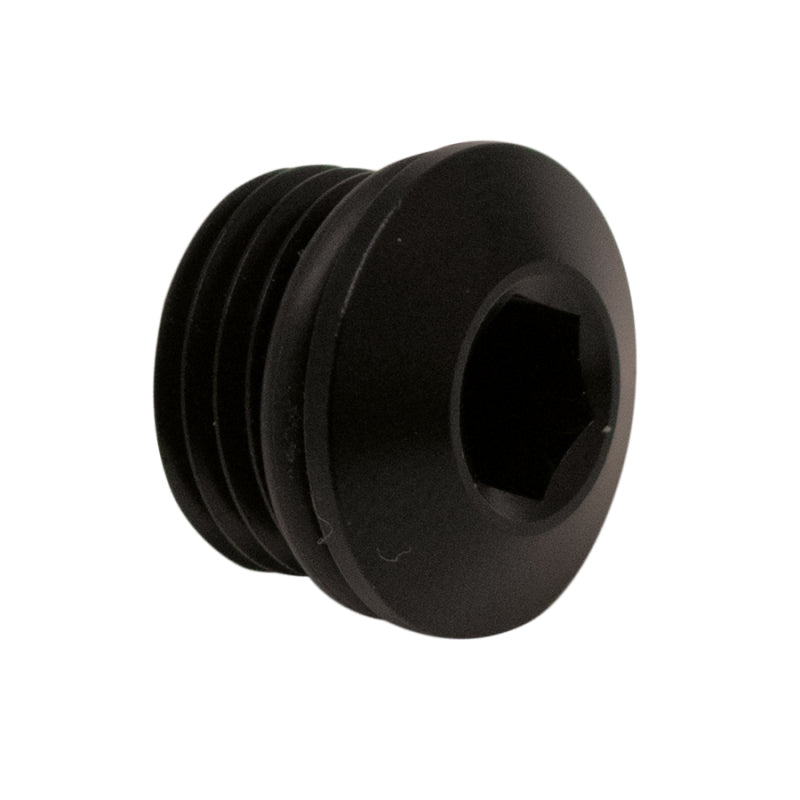 DeatschWerks 6AN ORB Conector macho Allen/hexagonal interno de perfil bajo (incluye junta tórica) - Negro mate anodizado