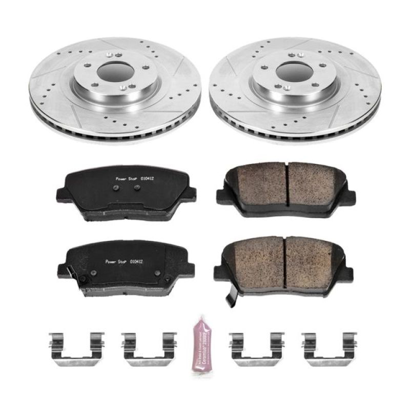Power Stop 17-18 Hyundai Santa Fe Front Z23 Evolution Sport Brake Kit