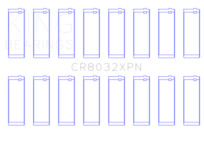 King Engine Bearings Chrysler 345/370 16V (Size .026) Connecting Rod Bearings (Set of 8)