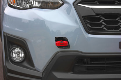 Perrin 2022 Subaru WRX / 18-21 Crosstrek / 14-21 Forester Tow Hook Kit (dianteiro) - Vermelho