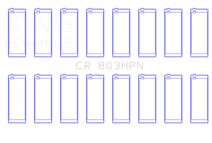 King Engine Bearings GMC SBC 55-67 265/283/302/327 V8 (Size 020) Performance Rod Bearing Set