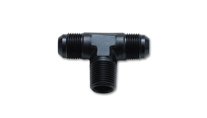 Vibrant -10AN x 1/2in NPT Flare to Pipe Tee Adapter Fitting - Aluminio