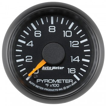 Auto Meter - 2-1/16" PYROMETER, 0-1600 °F, STEPPER MOTOR, GM FACTORY MATCH (8344)